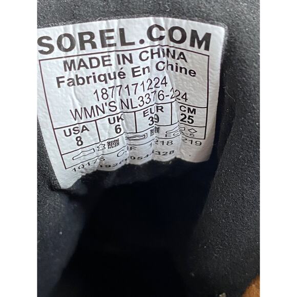 Sorel Women's Lexie Wedge Boots Lace Up Leather Waterproof Camel Brown Size 8 - Picture 9 of 11